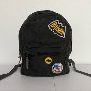 Junk Food Baby Gap Black and Gray Batman Logo Backpack
